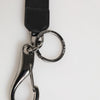 Dolce & Gabbana Black Burgundy Polyester DG Logo Men Keychain Keyring
