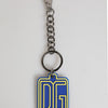 Dolce & Gabbana Blue Yellow DG Rubber Logo Silver Men Keychain Keyring