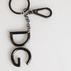 Dolce & Gabbana Silver Brass DG Logo Metal Keychain Holder Men Keyring