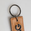 Dolce & Gabbana Brown Leather Logo Metal Ring Keychain Holder Men Keyring