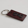 Dolce & Gabbana Dark Brown Leather Logo Metal Ring Men Keychain Keyring