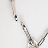 Dolce & Gabbana Silver Tone Metal Chain DG Logo Pendant Men Necklace