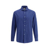 Brunello Cucinelli Blue Cotton Dress Shirt