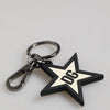 Dolce & Gabbana White Black DG Logo Star Rubber Men's Keychain Keyring