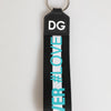 Dolce & Gabbana Multicolor Logo Polyester Brass Holder Keychain Keyring