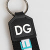 Dolce & Gabbana Multicolor Logo Polyester Brass Holder Keychain Keyring