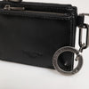 Dolce & Gabbana Black Leather Zipped Card Holder Coin Purse Keyring Wallet