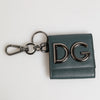 Dolce & Gabbana Dark Green Leather DG Logo Coin Purse Bag Charm Wallet