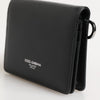 Dolce & Gabbana Black Leather DG Logo Bifold Card Holder Men Borse Wallet