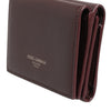 Dolce & Gabbana Leather Embossed Logo Trifold Men Card Holder Dark Brown