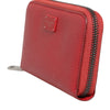 Dolce & Gabbana Red Leather Zip Around Logo Plaque Men Coin Purse Wallet