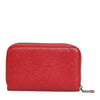 Dolce & Gabbana Red Leather Zip Around Logo Plaque Men Coin Purse Wallet