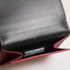 Dolce & Gabbana Red Leather Bold Logo Print Trifold Card Holder Wallet