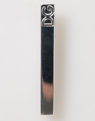 Dolce & Gabbana Silver Tone Brass Logo Branded Men Accessory Tie Clip Bar