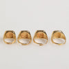 Dolce & Gabbana Gold Tone Brass JAZZ Letter Set 4 Pieces Adjustable Ring