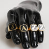 Dolce & Gabbana Gold Tone Brass JAZZ Letter Set 4 Pieces Adjustable Ring