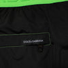 Dolce & Gabbana Black Green Logo Waistband Beachwear Short Swimwear