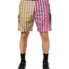 Dolce & Gabbana Multicolor Playing Card Camouflage Shorts Swimwear