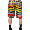 Dolce & Gabbana Multicolor Sicilian Carretto Shorts Swimwear