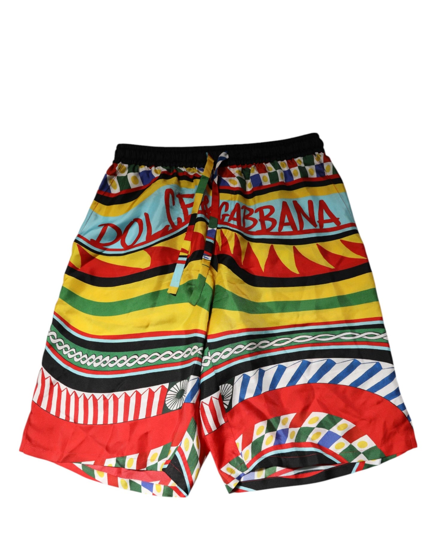 Dolce & Gabbana Multicolor Sicilian Carretto Shorts Swimwear