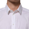 Dolce & Gabbana White Cotton GOLD Long Sleeves Formal Shirt
