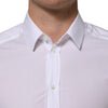 Dolce & Gabbana White Cotton GOLD Formal Men Longsleeves Shirt