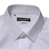 Dolce & Gabbana White Cotton GOLD Formal Men Longsleeves Shirt
