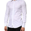 Dolce & Gabbana White Cotton MARTINI Paisley Jacquard Shirt