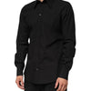 Dolce & Gabbana Black MARTINI Slim Fit Dress Formal Men Shirt
