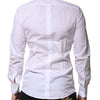 Dolce & Gabbana White Cotton GOLD Long Sleeves Formal Shirt