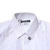 Dolce & Gabbana White Cotton GOLD Long Sleeves Formal Shirt