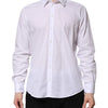 Dolce & Gabbana White Cotton STAFF Long Sleeves Forma Shirt