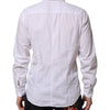 Dolce & Gabbana White Cotton STAFF Long Sleeves Forma Shirt