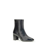 Carel Paris Black Leather Ankle Boots