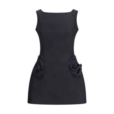Magda Butrym Black Cotton Cocktail Dress