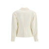 Alessandra Rich Cream Fleece Wool Blazer