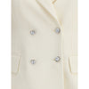 Alessandra Rich Cream Fleece Wool Blazer