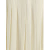 Alessandra Rich White Fleece Wool Midi Skirt