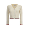 Thom Browne Cream Fleece Wool Cardigan