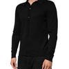 Dolce & Gabbana Black Silk Button Up Lightweight Sweater
