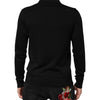 Dolce & Gabbana Black Silk Button Up Lightweight Sweater