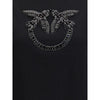 PINKO Black Cotton T-Shirt