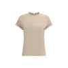 Brunello Cucinelli Beige Elastane T-Shirt