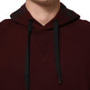 Dolce & Gabbana Burgundy Cotton Plaid Lined Men Hoodie Sweater