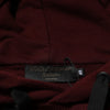 Dolce & Gabbana Burgundy Cotton Plaid Lined Men Hoodie Sweater