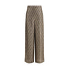 Fendi Brown Silk Casual Pants