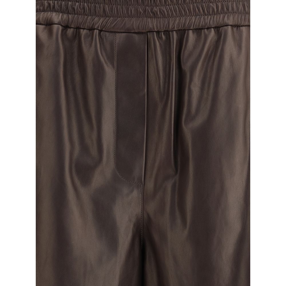 Schwarze Lederhose von Giorgio Armani