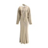 The Andamane Gold Viscose Casual Dress