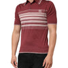 Dolce & Gabbana Cotton Burgundy Striped DG Logo Polo  T-shirt