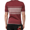 Dolce & Gabbana Cotton Burgundy Striped DG Logo Polo  T-shirt